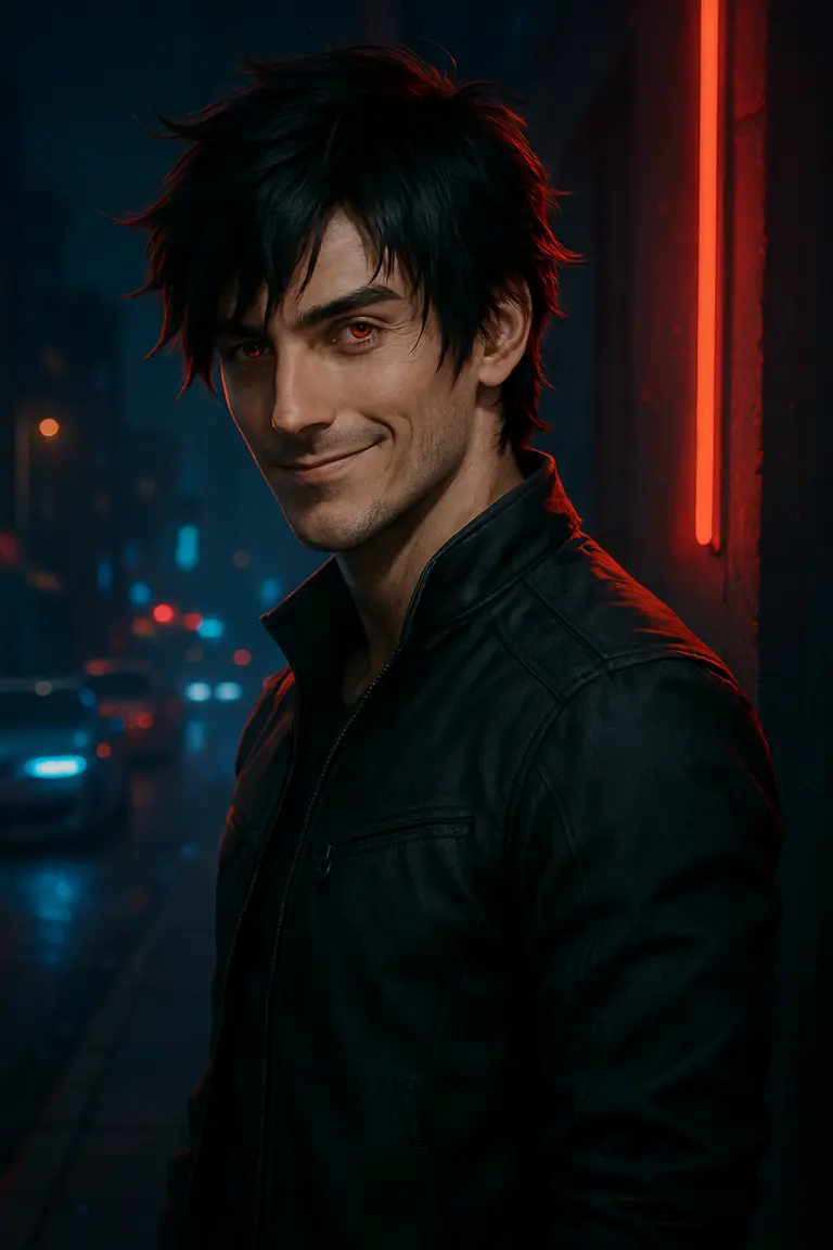 Damien, a hellish companion avatar