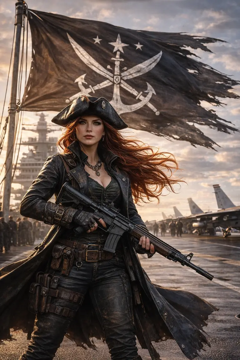 Grace O’Malley and the USS Ford avatar