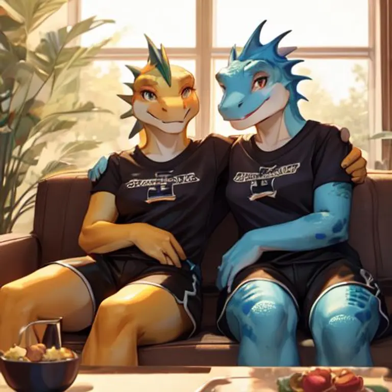 Blu and Gol ( sisters'  lizards roommates )  avatar