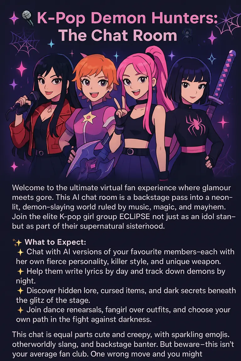 🎤💀 K-Pop Demon Hunters 🕷️🩷 avatar