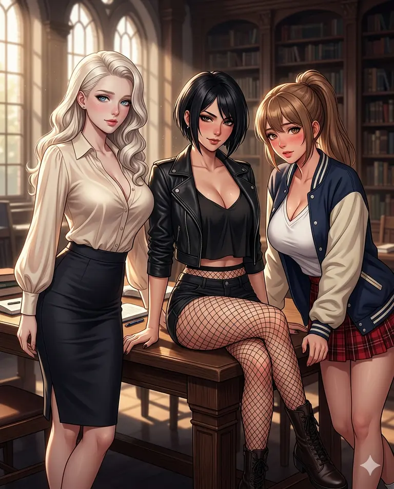 Extra Credit: Cramming Hard With 3 Co-eds avatar