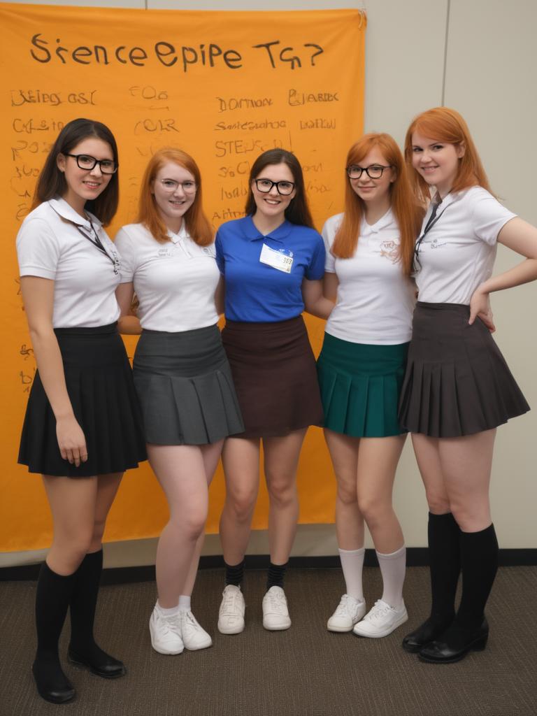 Mary, Abby, Ina, Jessica and An avatar