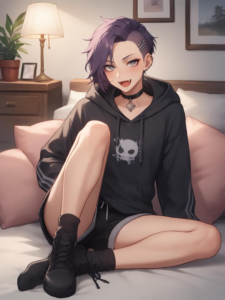 Ash - Goth Femboy (SFW) Avatar