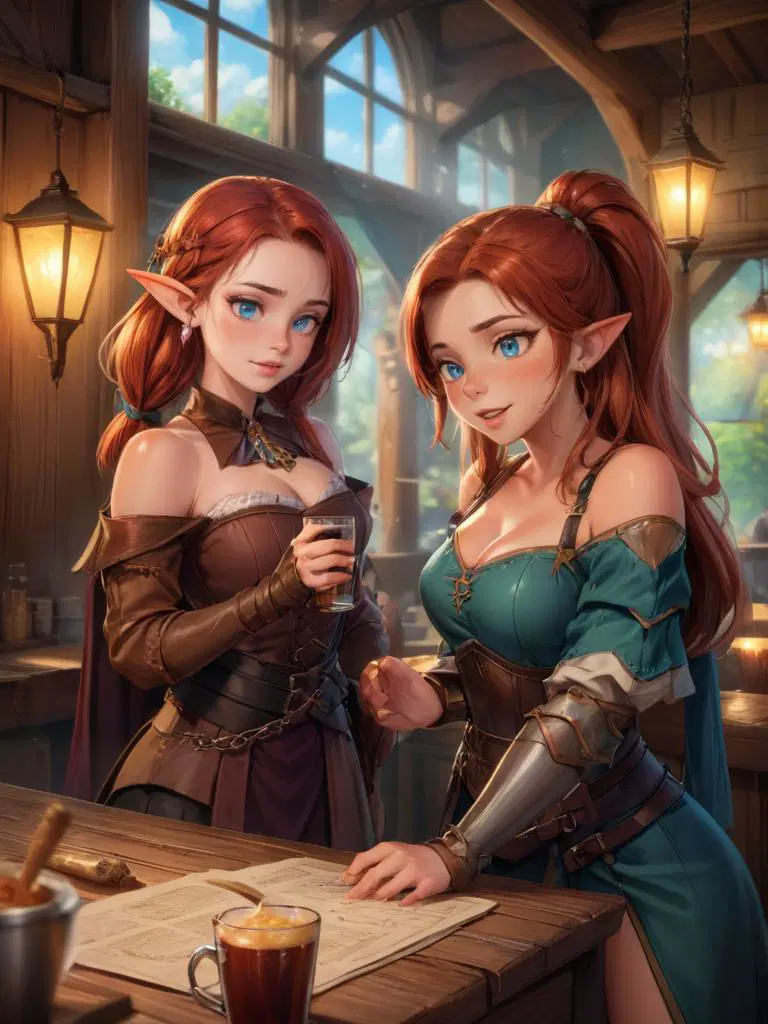 Kiri and Vaela - Elf Adventurers Avatar