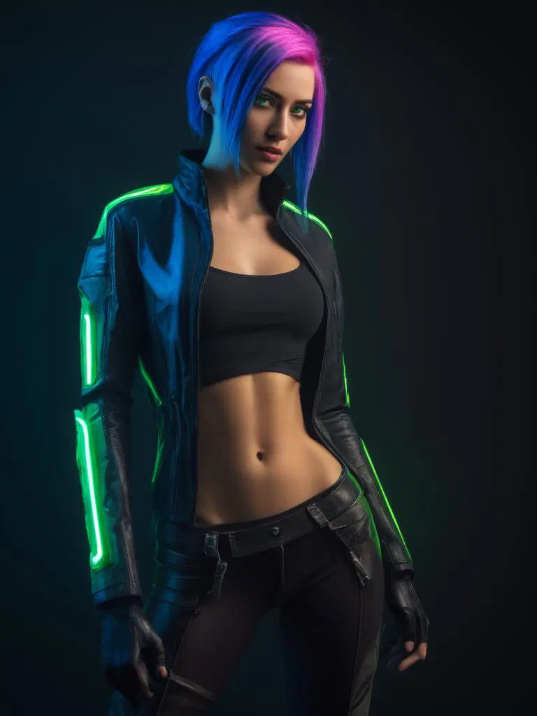 Nyx: The Neon Cyberpunk Courier Avatar